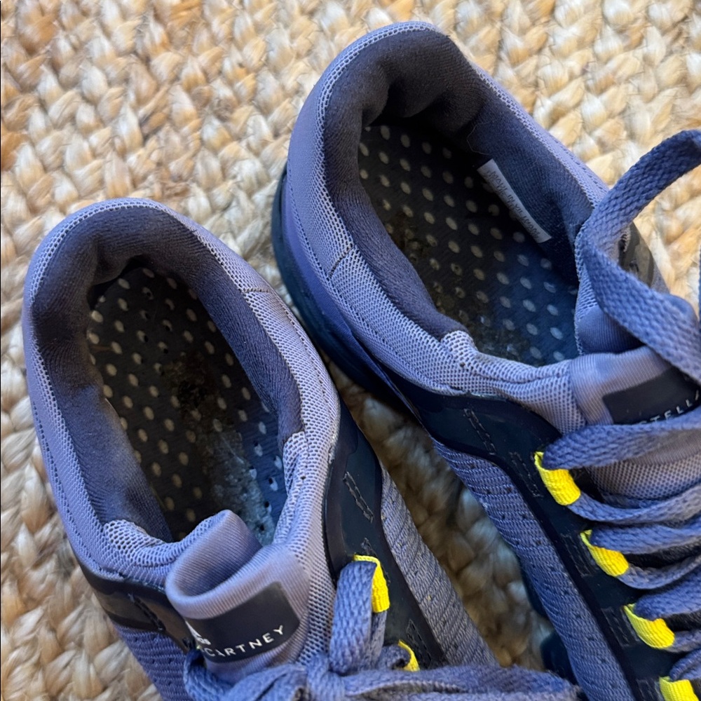 Adidas by Stella McCartney Purple and Black Sneakers with Yellow Accents - Picture 7 of 11